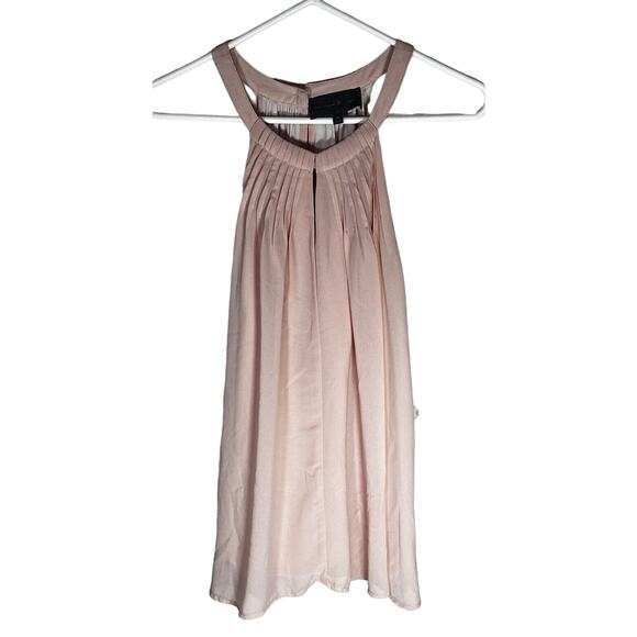 Anthropologie Sunday In Brooklyn Peach Chiffon Halter Cami Tank Top Lined Size M - Picture 1 of 7